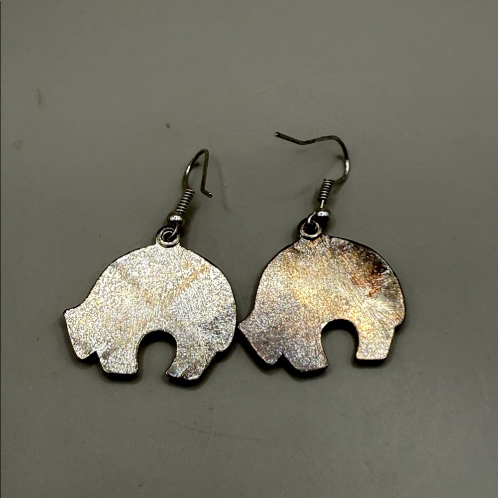 Vintage Silver Bear Dangle Drop Native American S… - image 3